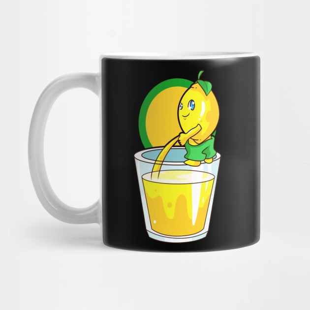 Kawaii Lemon Naughty Lemonade Pun Funny Gift by creative